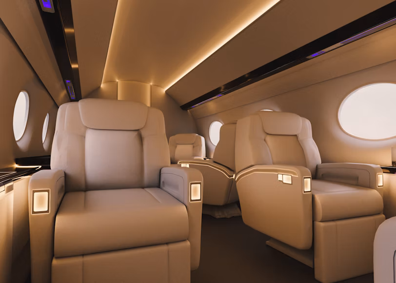 A luxurious First Class suite on Qatar Airways.