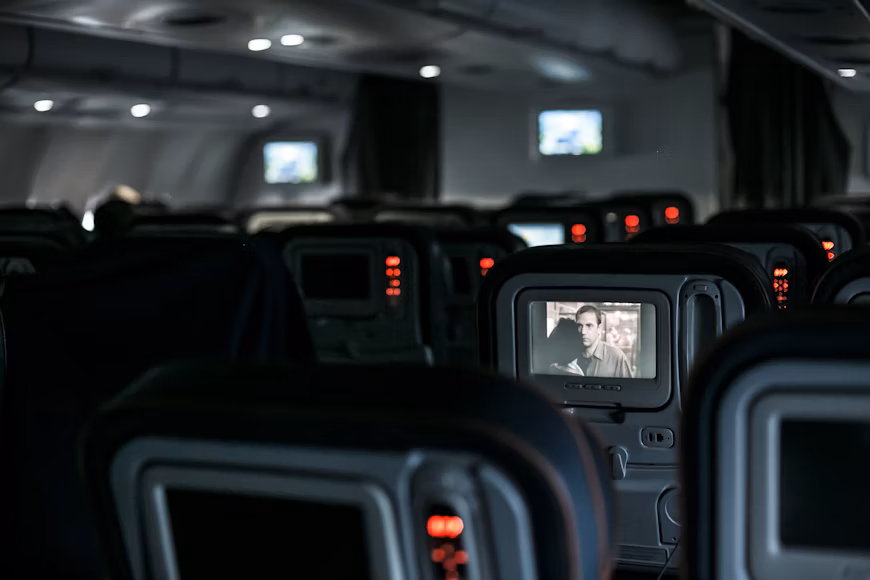 The KrisWorld in-flight entertainment system on Singapore Airlines.
